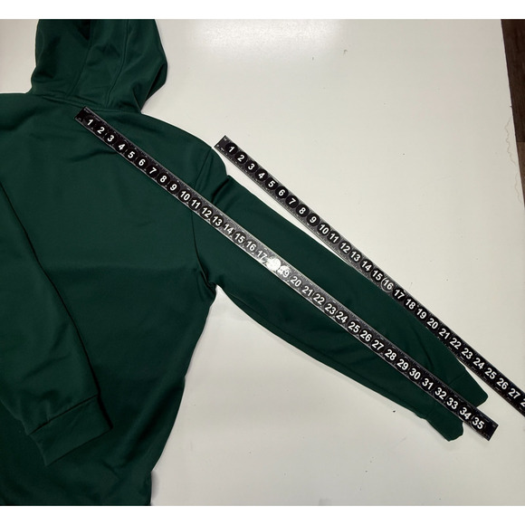 Under Armour Hoodie Mens XL Green Fleece Big Logo Pullover Sweatshirt Outdoors - Picture 4 of 11